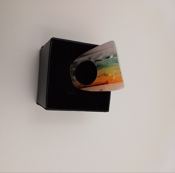 Acrylic Multi Color Ring - Picture 2 of 6
